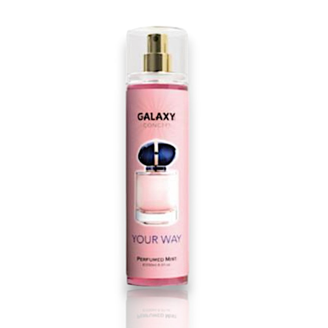 GALAXY PLUS PERFUMED MIST FOR WOMEN, 250ML- YOUR WAY, OLYMPIQUES, DELIGHT, BLOOMING, ICON