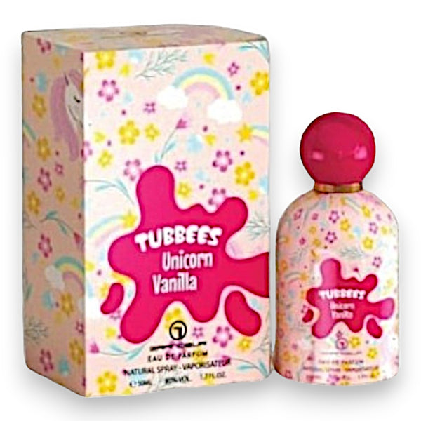 GRANDEUR TUBBEES EDP 50ML FOR UNISEX: BUBBLE GUM, COTTON CANDY, STRAWBERRY CHEESCAKE, COOKIES & CREAM, CHOCOLATE FUDGE, UNICORN VANILLA